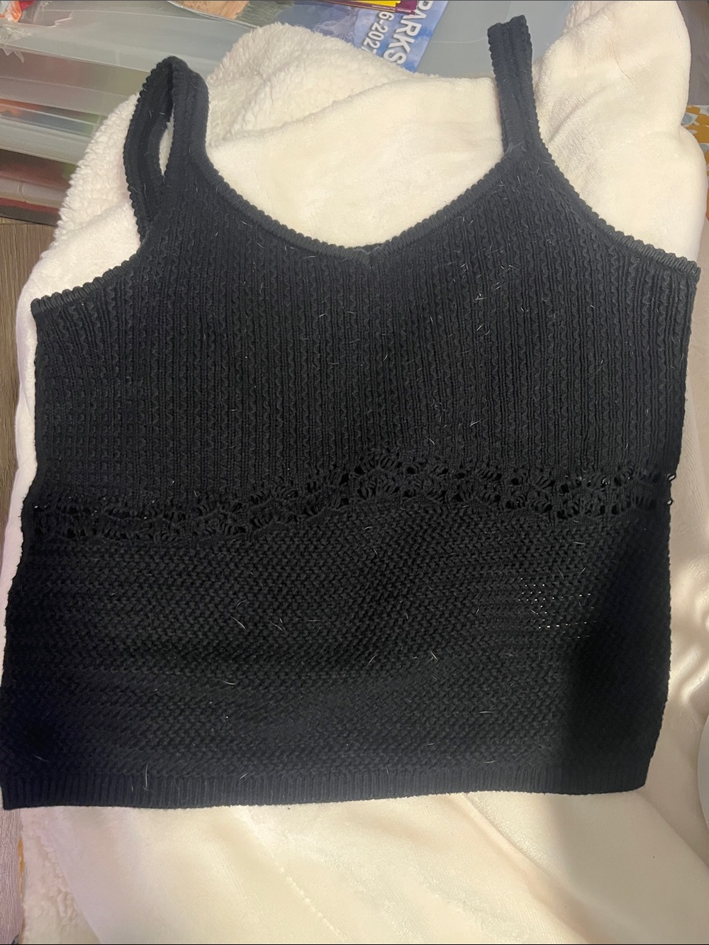 Old Navy Black Knit Cropped Camisole